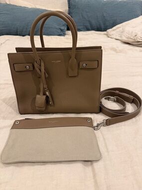 EUC Saint Laurent Baby Sac de Jour in Dark Beige